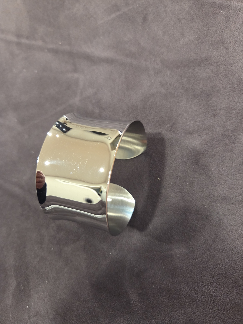 Polished Silver Wide Cuff Bracelet - Women Accessories